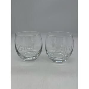 Set of 2 Zaya Gran Reserva etched Cocktail Glasses with Hummingbird
